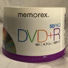 Memorex DVD R 16X 4.7 Go 120 Min 50 Pack Factory Sealed New