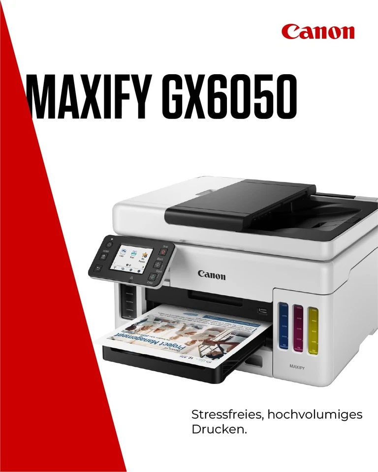 Canon Maxify GX6050 Inkjet Multifunction Printer - Grey/Black - Image 4 of 4