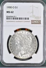 1900-O Morgan Dollar NGC Certified MS62
