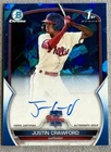 Justin Crawford 2023 Bowman Sapphire 1st Chrome Prospect Auto #BSPAJC Phillies
