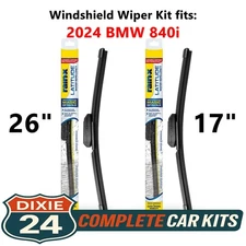 Rain-X Latitude 2-n-1 Windshield Wiper Kit fits: 2024 BMW 840i (26" & 17")