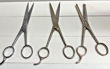 Vintage Barber Scissors 3 PAIRS Deluxe Kleencut, Solingen, Surgical Italy