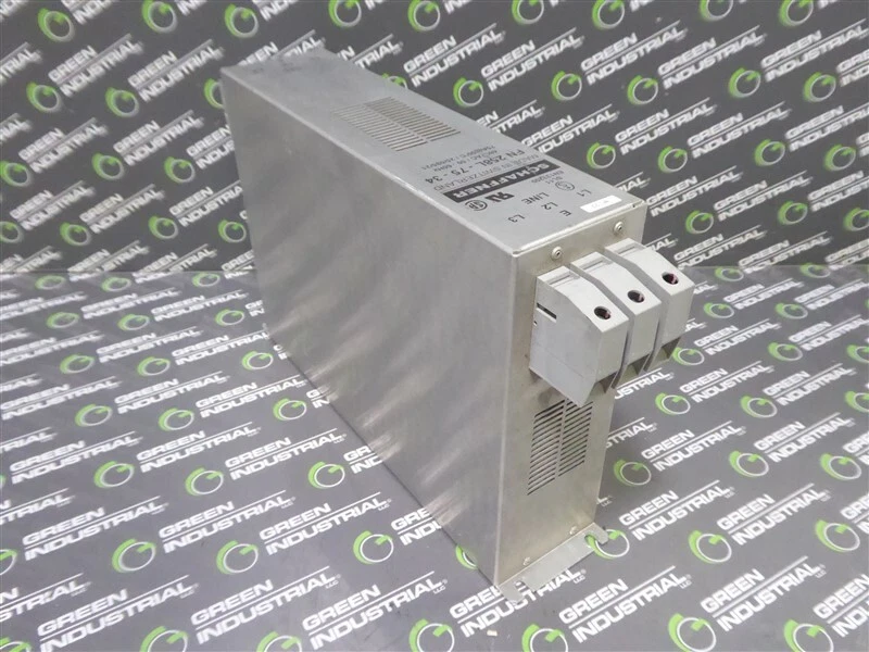 Filtro de línea eléctrica Schaffner FN 258L-75-34 USADO 480VAC 75A Foto 2 de 3