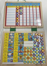 MELISSA DOUG RESPONSIBILITY CHART - HANGING WOODEN MAGNETIC KIDS CHORE LIST