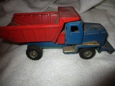 1950's Made in Japan Mack Mining Dump Truck  Tin Litho Friction Toy