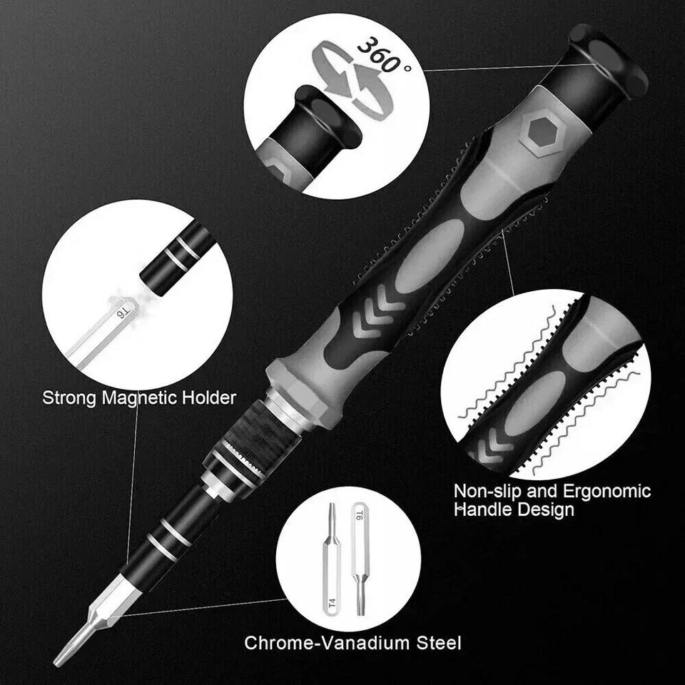 Kit de herramientas de apertura de reparación de tabletas de teléfono celular 122 piezas destornillador para iPhone Samsung Foto 4 de 4