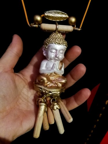 talismano magico amuleto buddista collana pendente amuleto budda etnico tribale - Picture 9 of 24