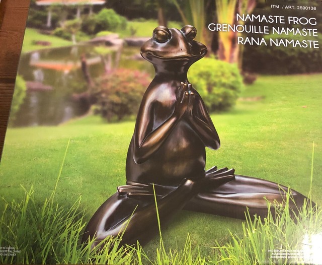 Yoga Frog Statue Sitting Pose Garden Decor Meditation Sculpture Patio Pool Zen For Sale Online Ebay