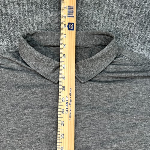 Lululemon Polo Shirt Mens 3XL Gray Heather Evolution Golf Stretchy Performance - Picture 4 of 8