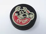 1987 Vintage CFGM Radio Station Bullshooters Game Used OHA Official Hockey Puck