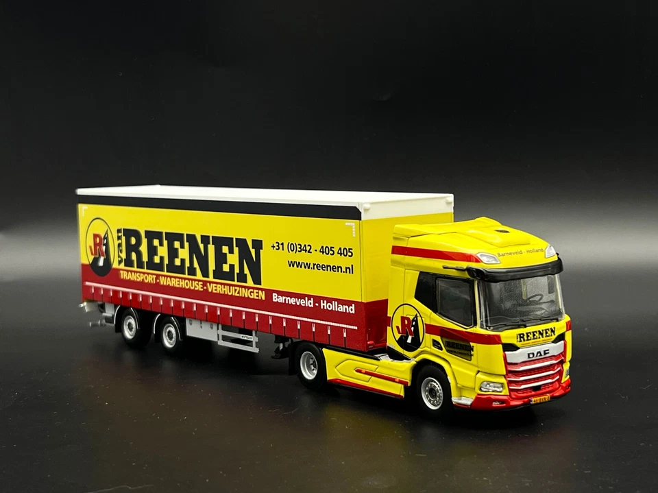 DAF XD SH (sky lights) 4x2 box trailer 2 axle "Van Reenen" WSI truck models 1:50 - Image 4 of 4