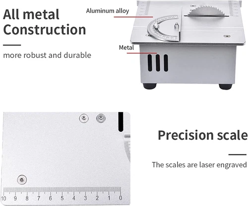 Mini Hobby Table Saw Handmade Woodworking Bench Saw DIY Model Craft Cutting Tool - Picture 12 of 16