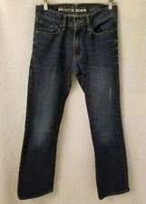 Old Navy Mens Jeans Pants Size 28 x 30 Blue Distressed Slim Fit Boot Cut
