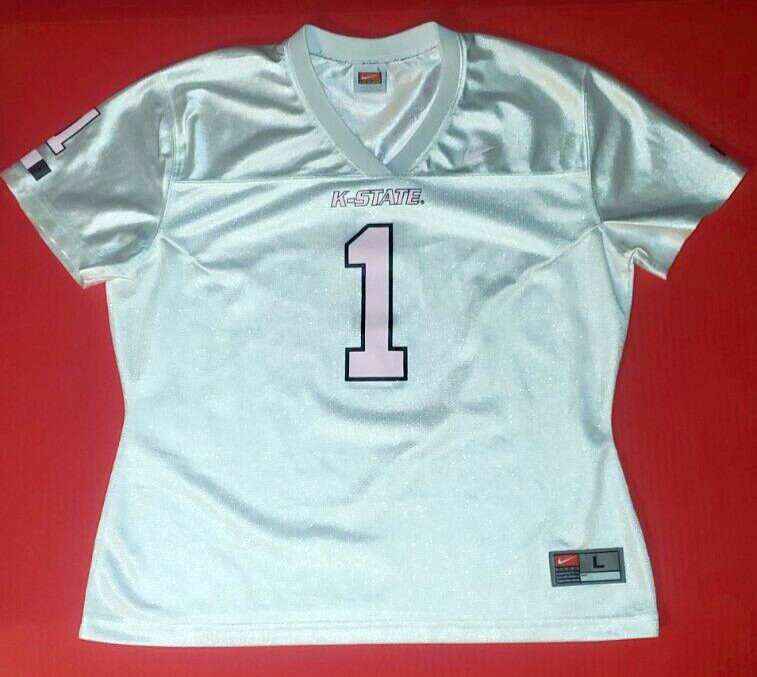 Team Nike Kansas State Wildcats Replica Football Jersey Womens L White