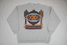Vintage 1996 Super Bowl XXX NFL Football Tultex Sweatshirt Adult sz XL Grey
