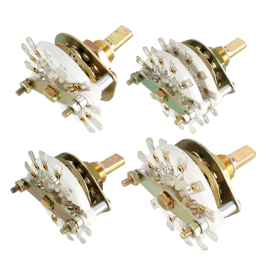 2P2T 2 Pole 2 Position 1 Deck Band Channel Rotary Switch Selector With Knob - Ne