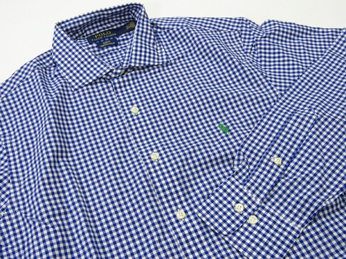Polo Ralph Lauren Slim Fit Stretch Poplin Button-Down Gingham Print Shirt - Blue - Afbeelding 2 van 3