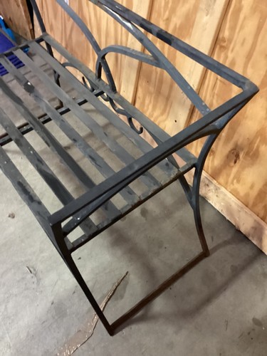 Vintage Wrought Iron Double Bench Mid-Century Modern - Picture 6 of 17