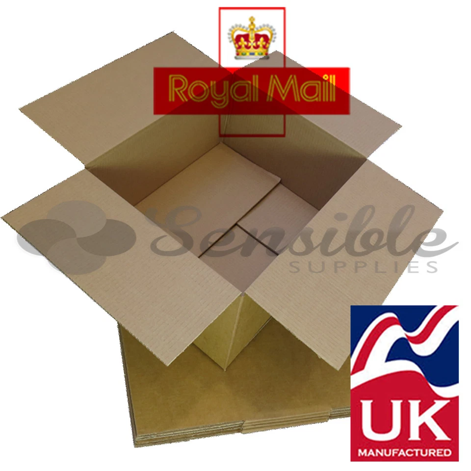 100 x ROYAL MAIL OLD MAXIMUM SIZE SMALL PARCEL CARDBOARD BOXES 450x350x80mm