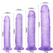 Dildo Penis G Spot Suction Cup Stimulation Soft Realistic Sex Toy Waterproof 