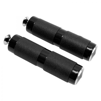Accutronix  PT120-SRN - Night Series Rubber 4'' Black w/ Contrast Cut Toe Pegs