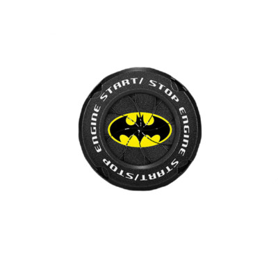 Black Batman Bat Car Ignition Engine Start Stop Button Ring Cap Universal
