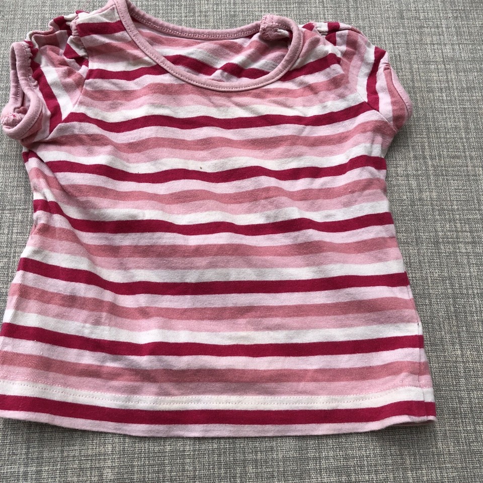 36 Months girls Short Sleeve T Shirt Pink White Bundle Flower