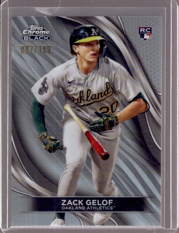 ZACK GELOF 2024 Topps Chrome Black #40 Refractor Rookie RC #087/199