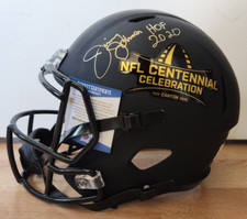 Jimmy Johnson Signed F/S HOF Centennial Helmet w/ HOF Inscription. Beckett