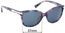 SFx Replacement Sunglass Lenses fits Coach HC8132F - 57mm Wide