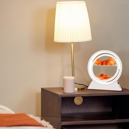 3D Moving Sand Art Picture Desk Lamp Hourglass Deep Sea Sandscape Office Decor - Picture 5 of 12