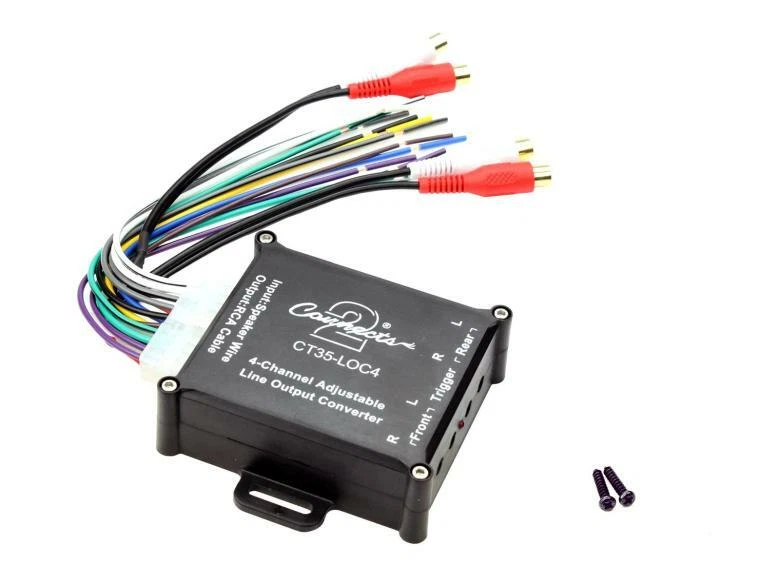 loc 4-Channel High to Low Level RCA Line Output Converter + Remote Turn On !!