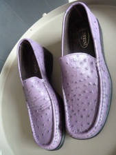 ZANFRINI CANT  MOCCASINS SHOES - OSTRICH LEATHER 37 UNUSED