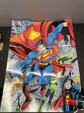 Superman Promotional Poster 21 1/2 x 28 1/2 Inches Folded 1993 DC Comics