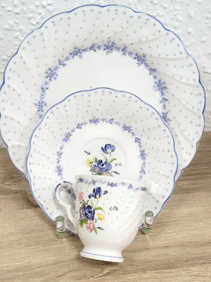 Nikko Japan Vanessa Blue Peony 1 Gedeck Mokkatasse a