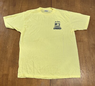 Vintage 90s I m Brute IT Technology T Shirt Fits Size Large Single Stitch