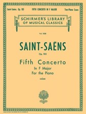 Saint-Saens Concerto No 5 in F Op 103 Schirmer Piano Duet Sheet Music 050262170