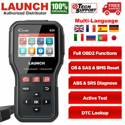 LAUNCH OBD2 ABS SRS Diagnostic Scanner Car Code Reader Engine Oil SAS BMS Reset