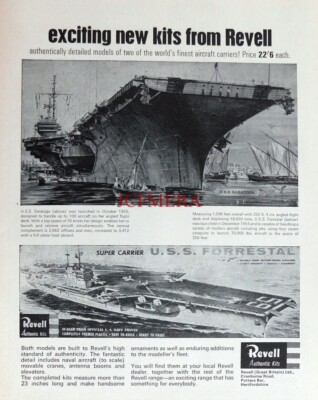REVELL Modellflugzeugträger Bausätze WERBUNG Original Vintage 1965 Print Ad 682-41