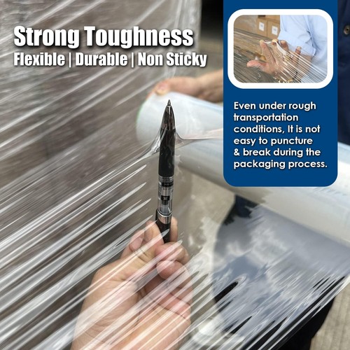 MasterSpec Clear 25U Plastic Stretch Wrap Film, 50cm x 400m Packing Shrink Film - Picture 7 of 10