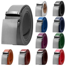 Falari Men Full Grain Leather Belt Adjustable Size Trim by Removed Buckle