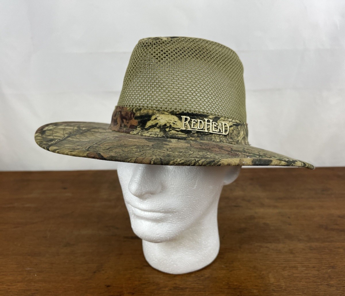 Red Head Camouflage Mesh Boonie Outback Bush Sun Hat Mens Size M
