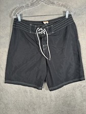 Sideout Board Shorts Womens 13 Black White  Swim Bottoms Drawstring Y2K Wakeboar