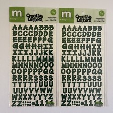 Making Memories Creative Letters Scrapbooking - 7/16" Dot Forest Green