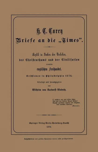 Briefe An Die ¿times¿ | Buch | 9783662390009
