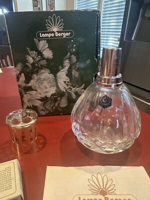 Vintage Lampe Berger Geniuse Crystal 24% Handcut Montbronn - NEW in Box