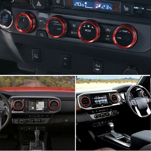A/C VENT RING OUTER TRIM DECORATION COVERS FOR 2016 2017 2018-2022 TOYOTA TACOMA - Picture 4 of 19