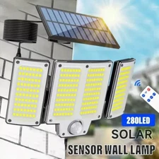 Solar Motion Lights Outdoor Security Flood Lights 280LED IP65 Waterproof Lamp