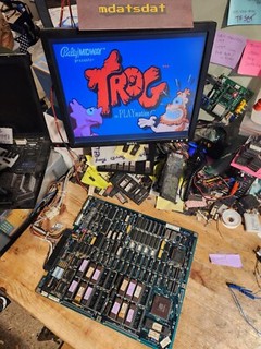 TROG PCB JAMMA ARCADE MAIN BOARD ONLY REVISION LA4 PARTIALLY WORKING!!!