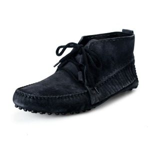 black ankle moccasins